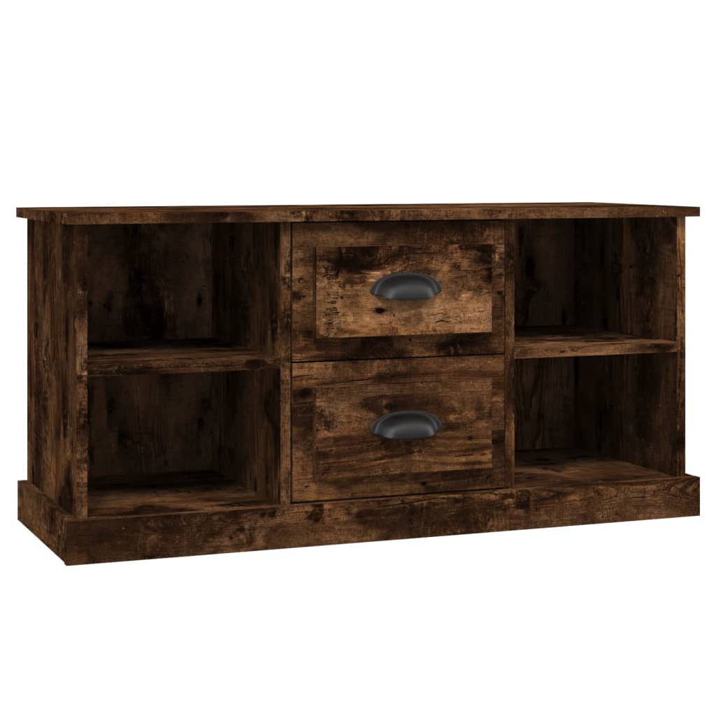 füstös tölgy színű szerelt fa TV-szekrény 99,5x35,5x48 cm
