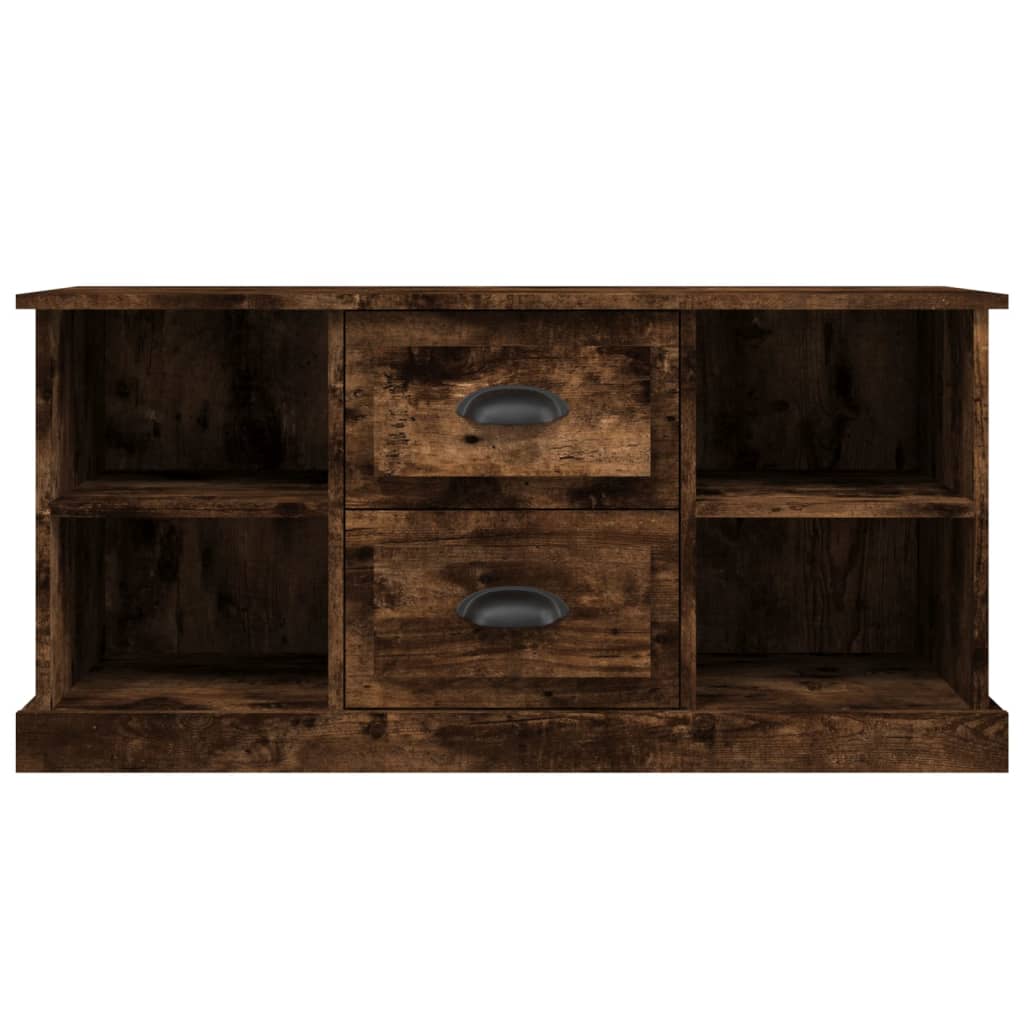 füstös tölgy színű szerelt fa TV-szekrény 99,5x35,5x48 cm