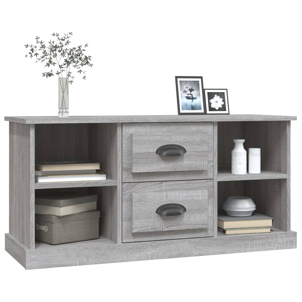 szürke sonoma színű szerelt fa TV-szekrény 99,5x35,5x48 cm