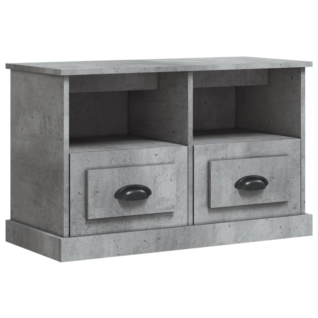 betonszürke szerelt fa TV-szekrény 80 x 35 x 50 cm