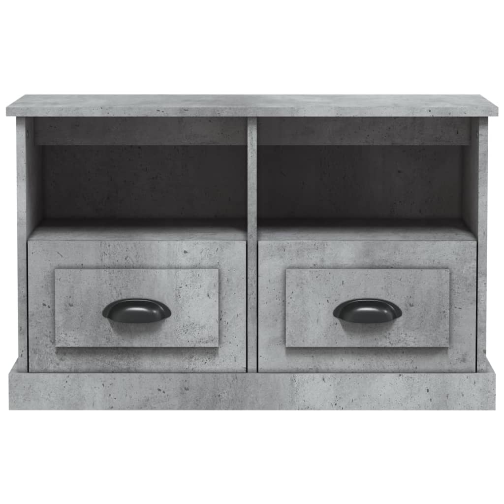 betonszürke szerelt fa TV-szekrény 80 x 35 x 50 cm