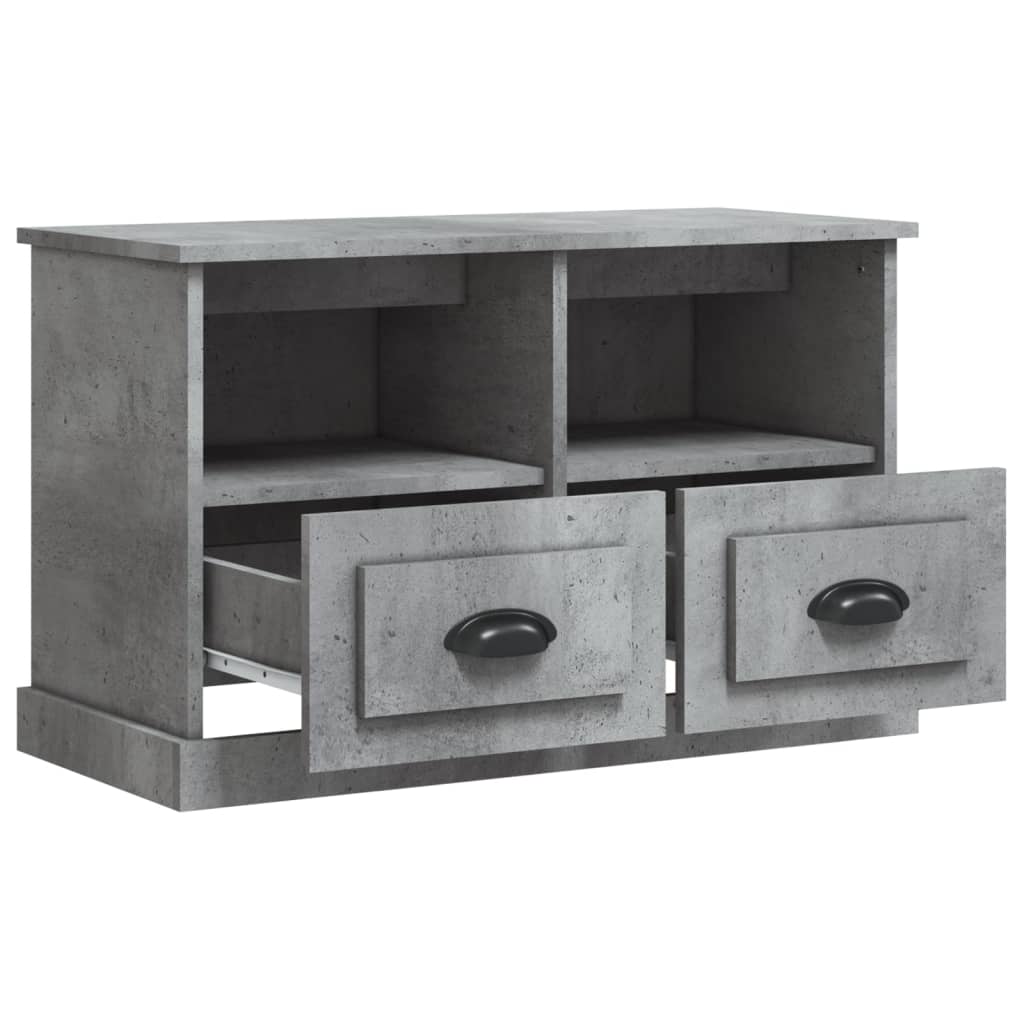 betonszürke szerelt fa TV-szekrény 80 x 35 x 50 cm