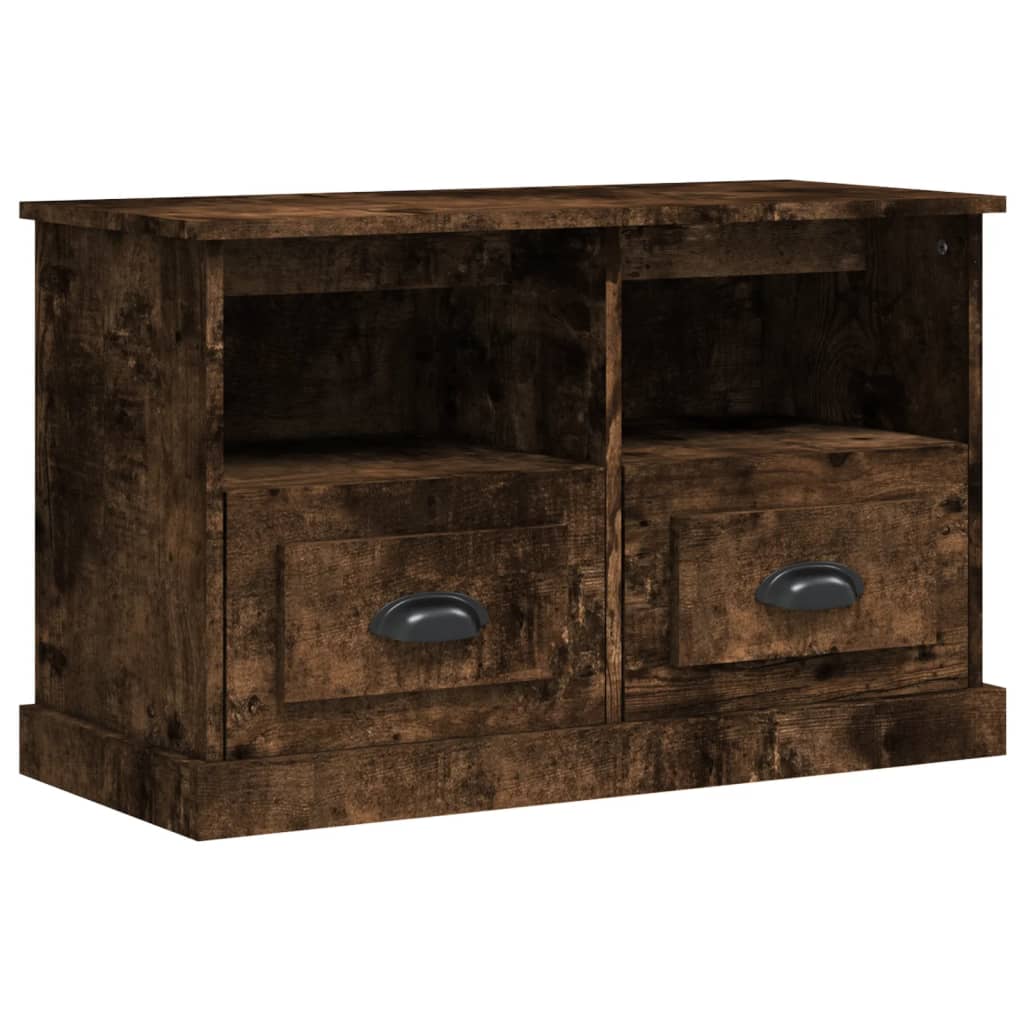 füstös tölgy színű szerelt fa TV-szekrény 80 x 35 x 50 cm