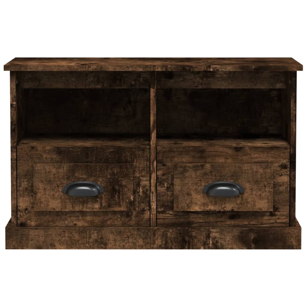 füstös tölgy színű szerelt fa TV-szekrény 80 x 35 x 50 cm