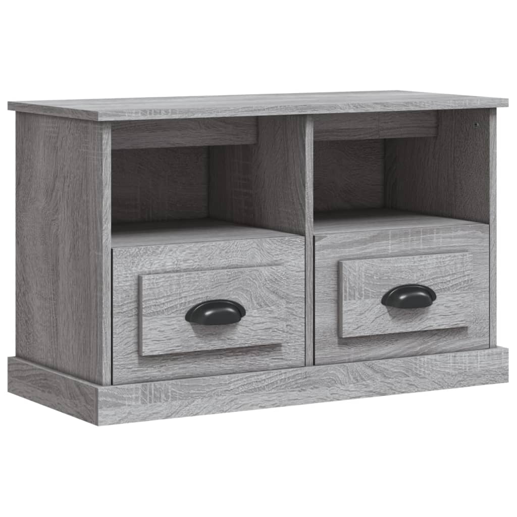 szürke sonoma színű szerelt fa TV-szekrény 80 x 35 x 50 cm