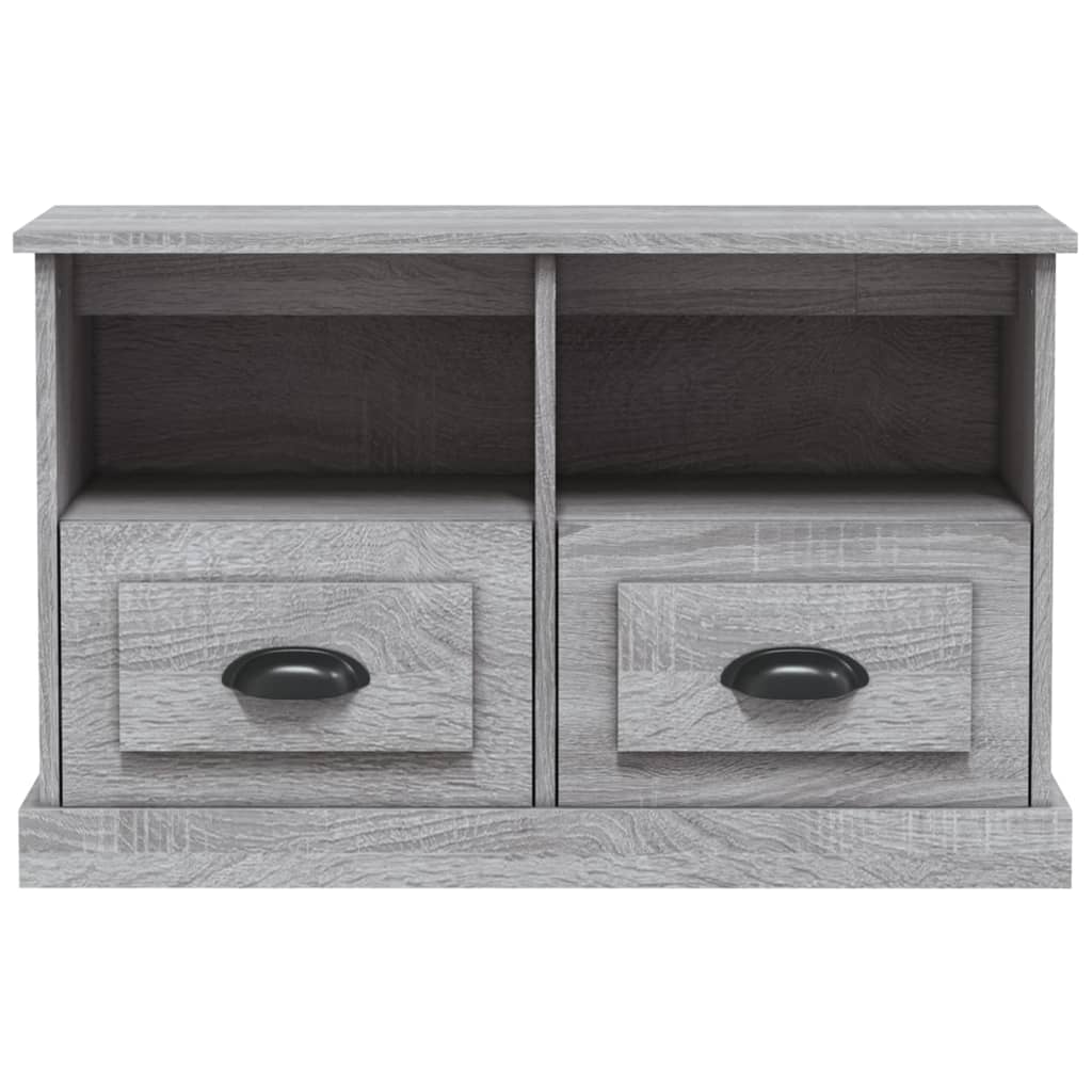 szürke sonoma színű szerelt fa TV-szekrény 80 x 35 x 50 cm