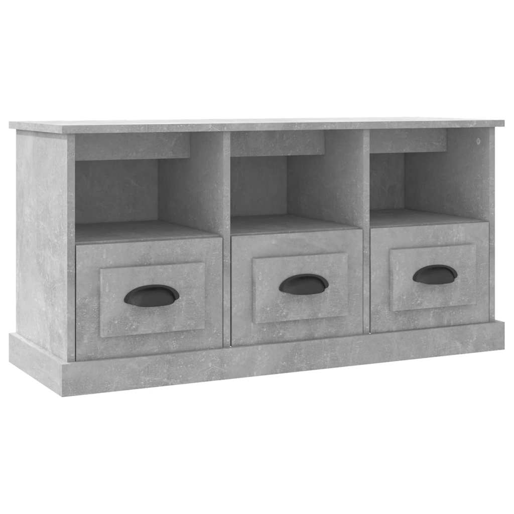 betonszürke szerelt fa TV-szekrény 100x35x50 cm