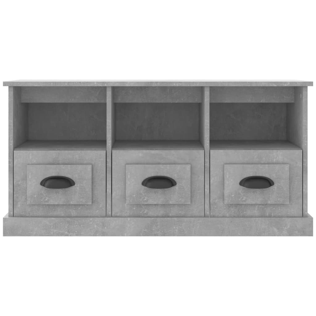 betonszürke szerelt fa TV-szekrény 100x35x50 cm