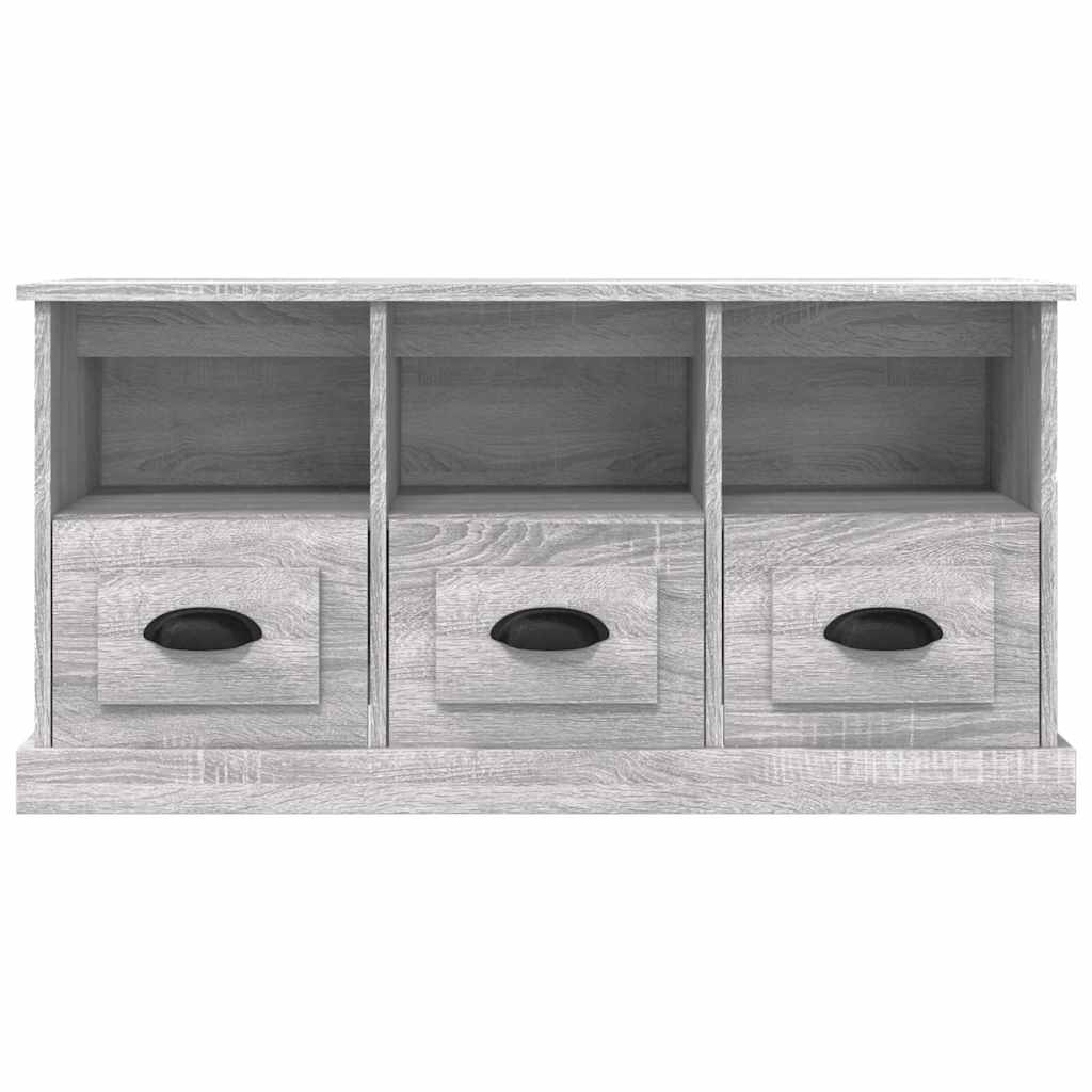 szürke sonoma színű szerelt fa TV-szekrény 100x35x50 cm