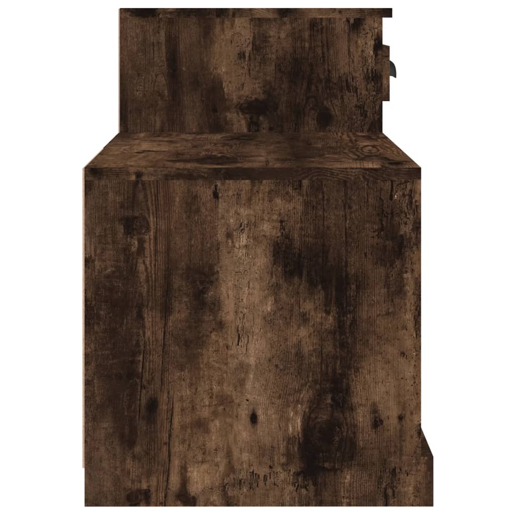 füstös tölgy színű szerelt fa cipősszekrény 100x42x60 cm