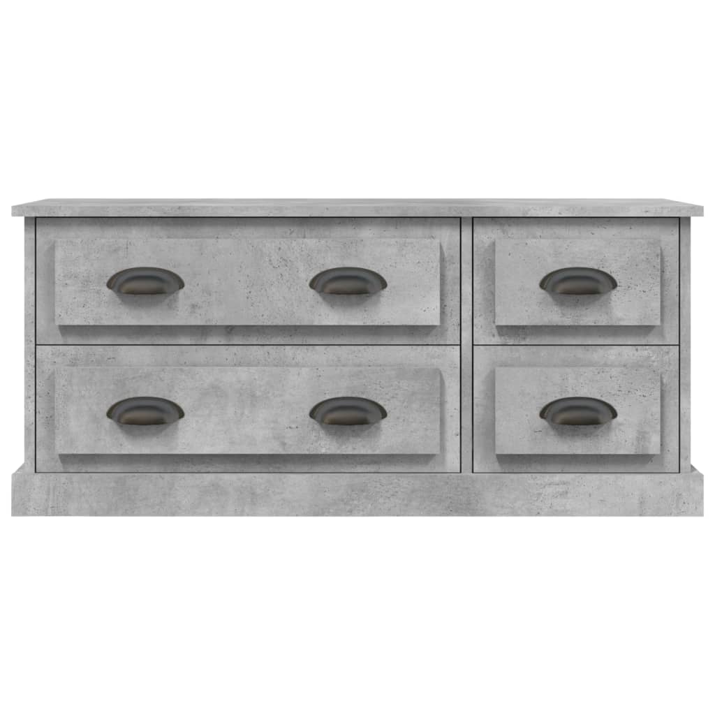 betonszürke szerelt fa TV-szekrény 100 x 35,5 x 45 cm