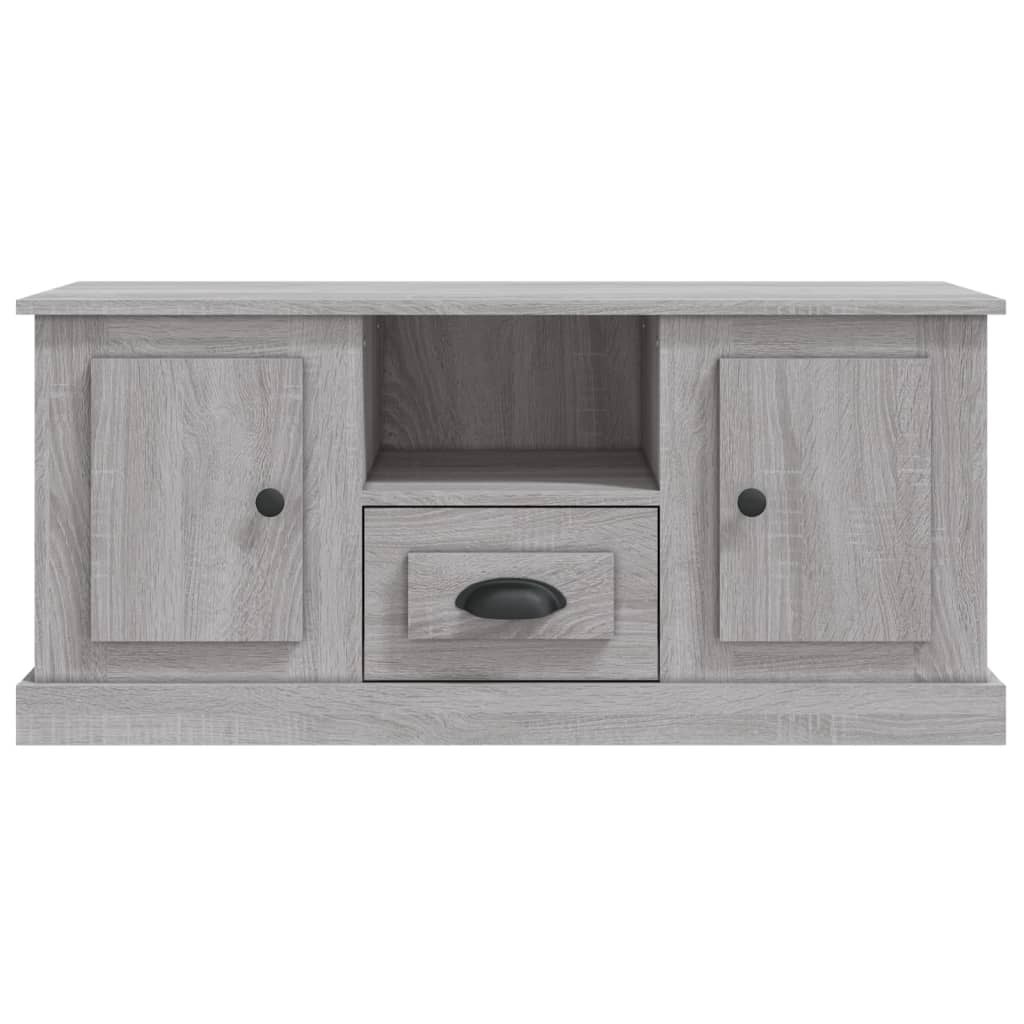 szürke sonoma színű szerelt fa TV-szekrény 100x35,5x45 cm