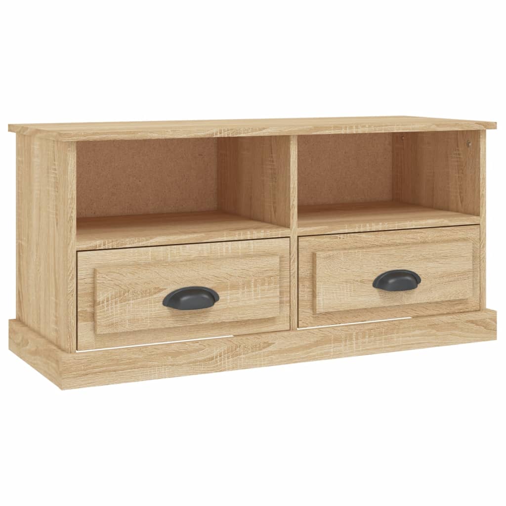 sonoma tölgy színű szerelt fa fali TV-szekrény 93x35,5x45 cm