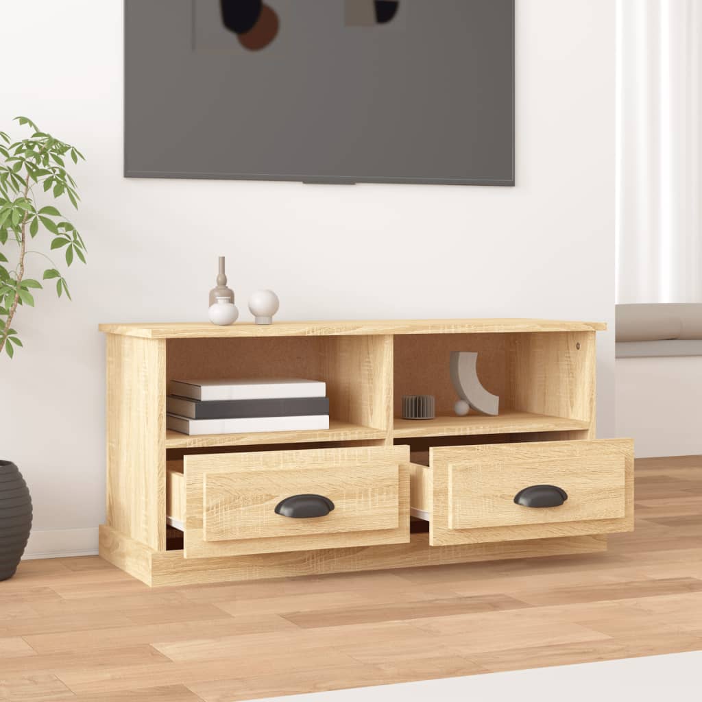 sonoma tölgy színű szerelt fa fali TV-szekrény 93x35,5x45 cm