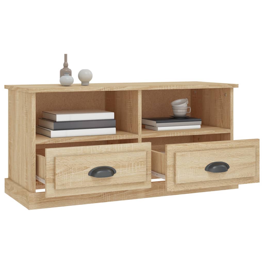 sonoma tölgy színű szerelt fa fali TV-szekrény 93x35,5x45 cm