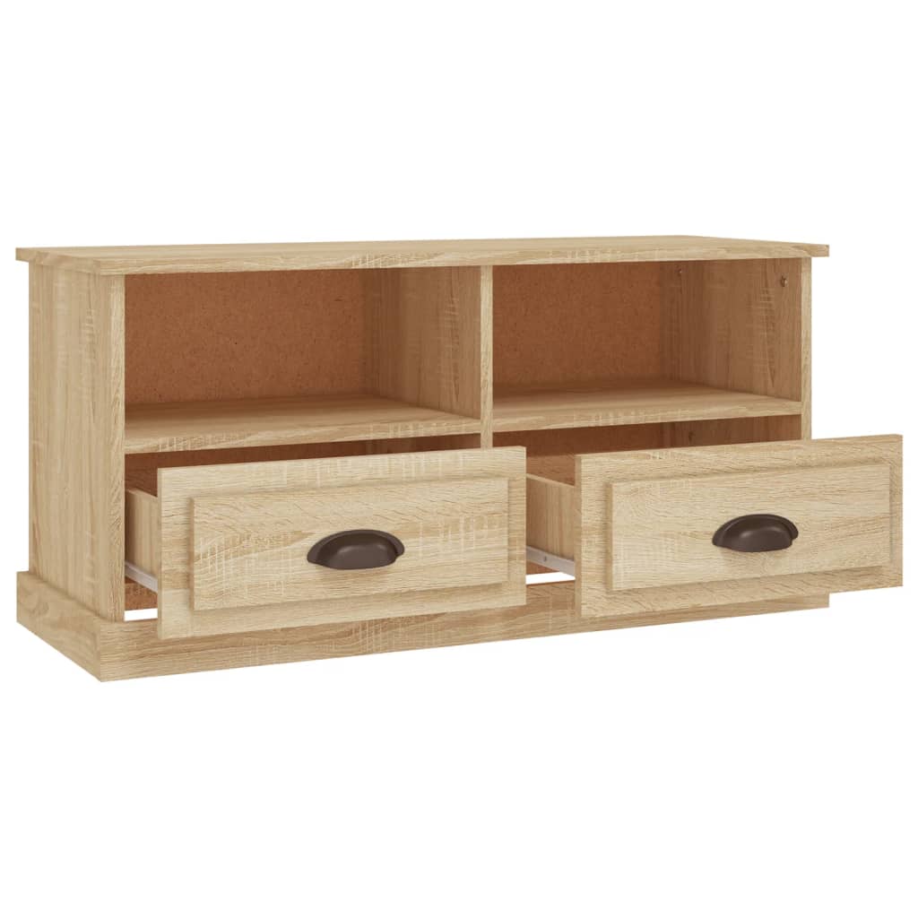sonoma tölgy színű szerelt fa fali TV-szekrény 93x35,5x45 cm