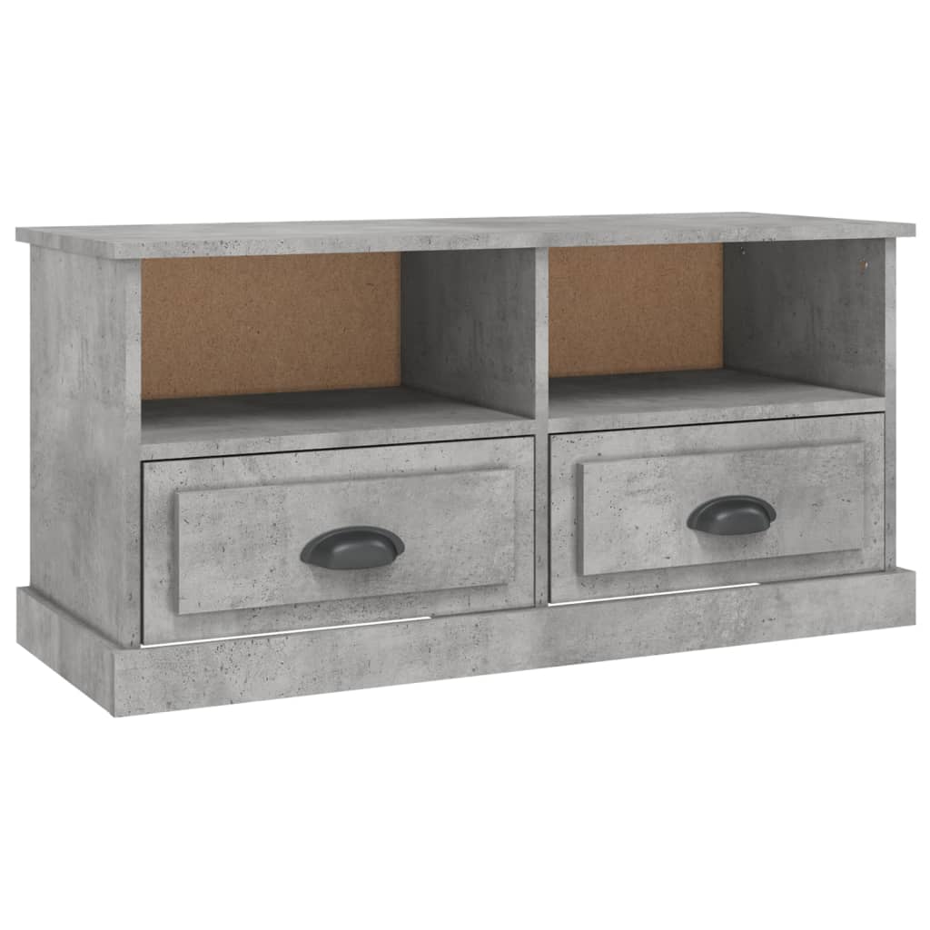 betonszürke szerelt fa TV-szekrény 93 x 35,5 x 45 cm