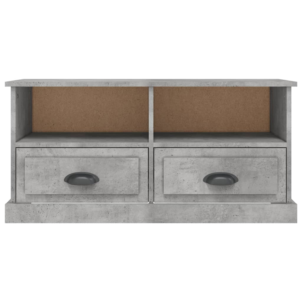 betonszürke szerelt fa TV-szekrény 93 x 35,5 x 45 cm