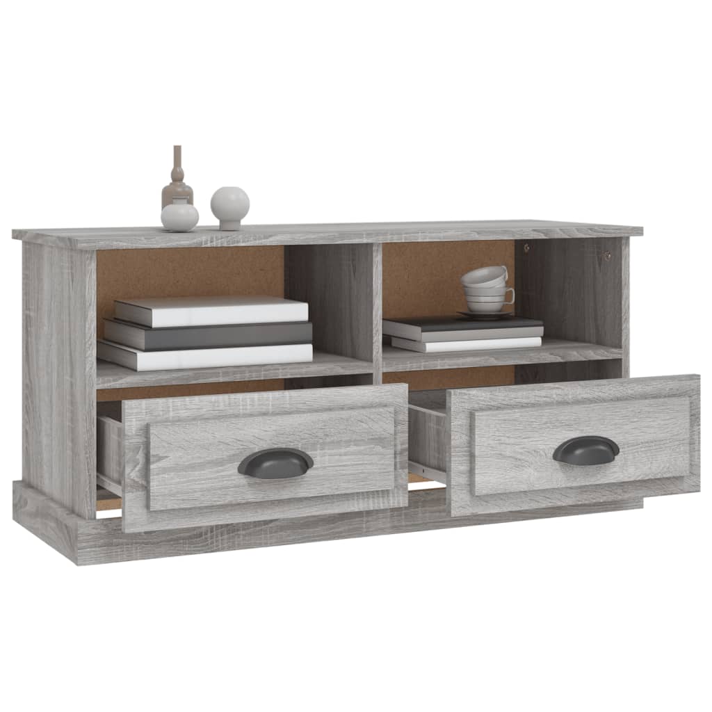 szürke sonoma színű szerelt fa TV-szekrény 93x35,5x45 cm
