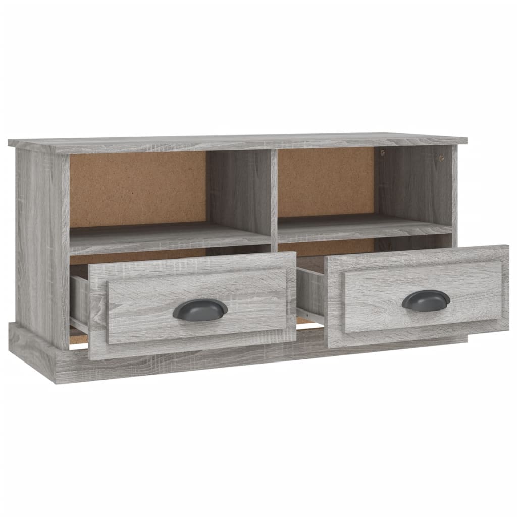 szürke sonoma színű szerelt fa TV-szekrény 93x35,5x45 cm