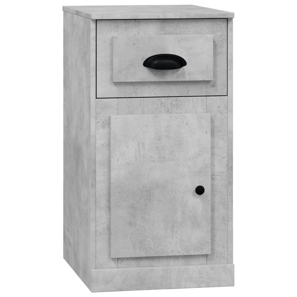 betonszürke szerelt fa kisszekrény fiókkal 40 x 50 x 75 cm