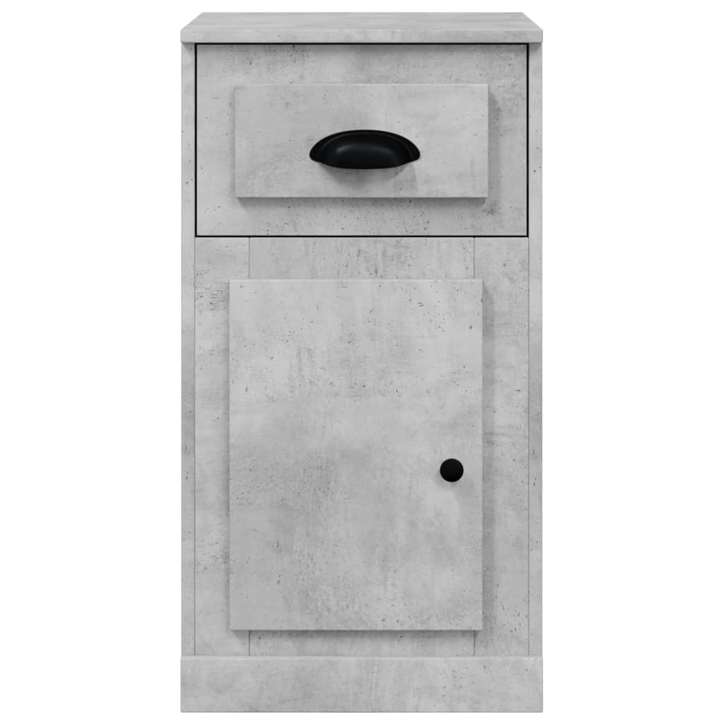 betonszürke szerelt fa kisszekrény fiókkal 40 x 50 x 75 cm