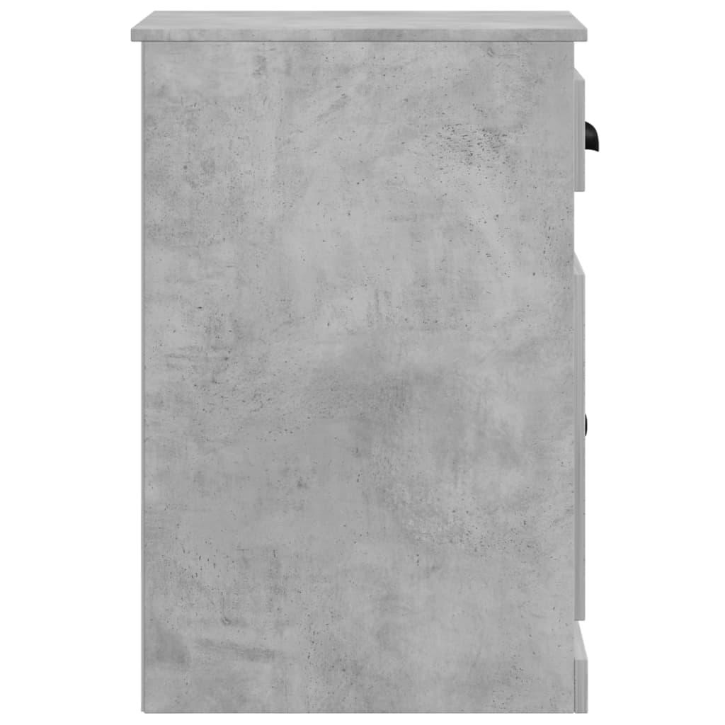 betonszürke szerelt fa kisszekrény fiókkal 40 x 50 x 75 cm