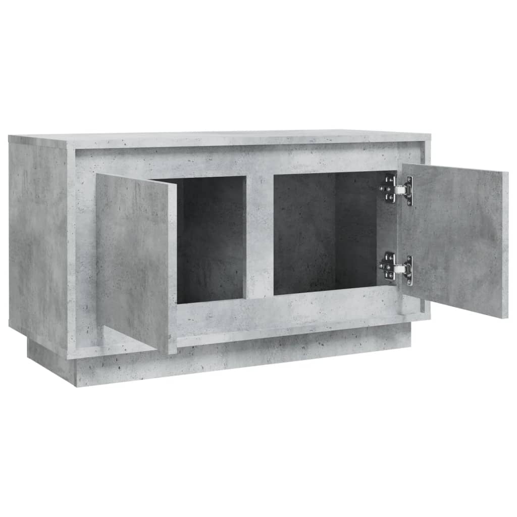 betonszürke szerelt fa TV-szekrény 80x35x45 cm
