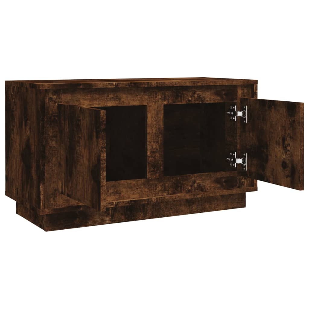 füstös tölgy színű szerelt fa TV-szekrény 80x35x45 cm