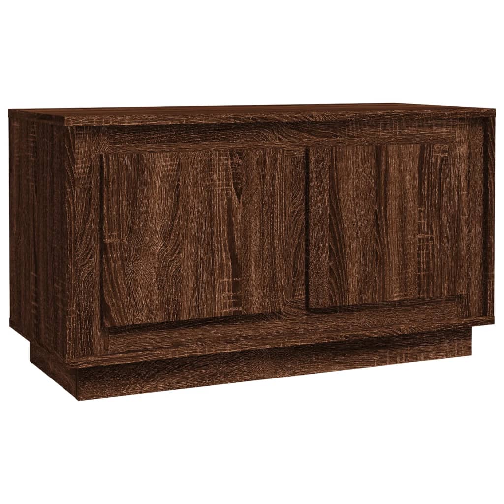 barna tölgyszínű szerelt fa TV-szekrény 80x35x45 cm