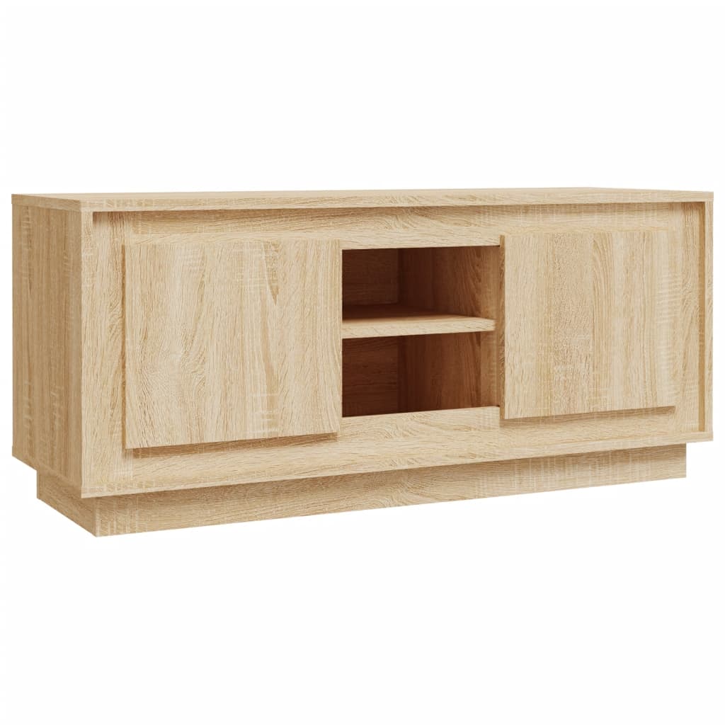sonoma tölgyszínű szerelt fa TV-szekrény 102x35x45 cm
