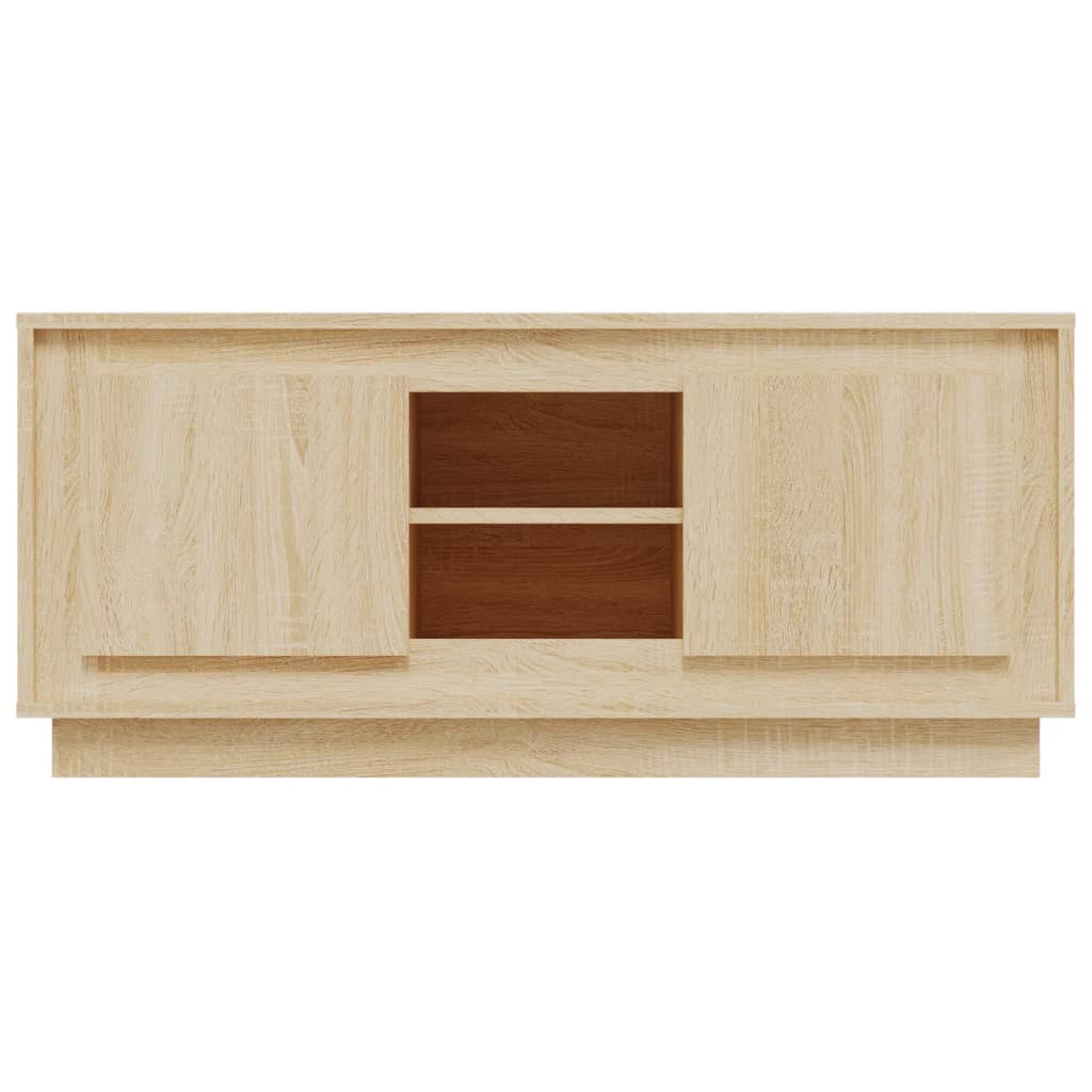 sonoma tölgyszínű szerelt fa TV-szekrény 102x35x45 cm