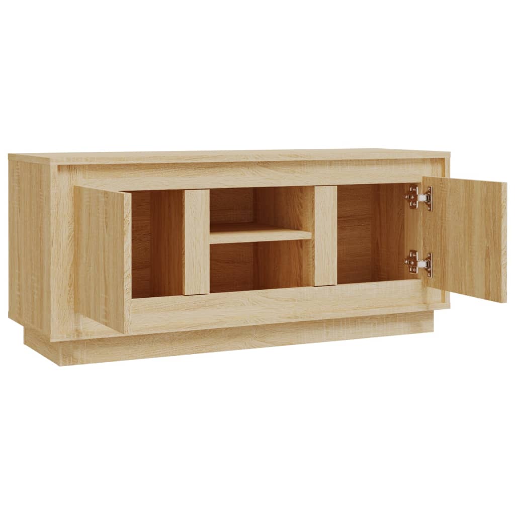 sonoma tölgyszínű szerelt fa TV-szekrény 102x35x45 cm