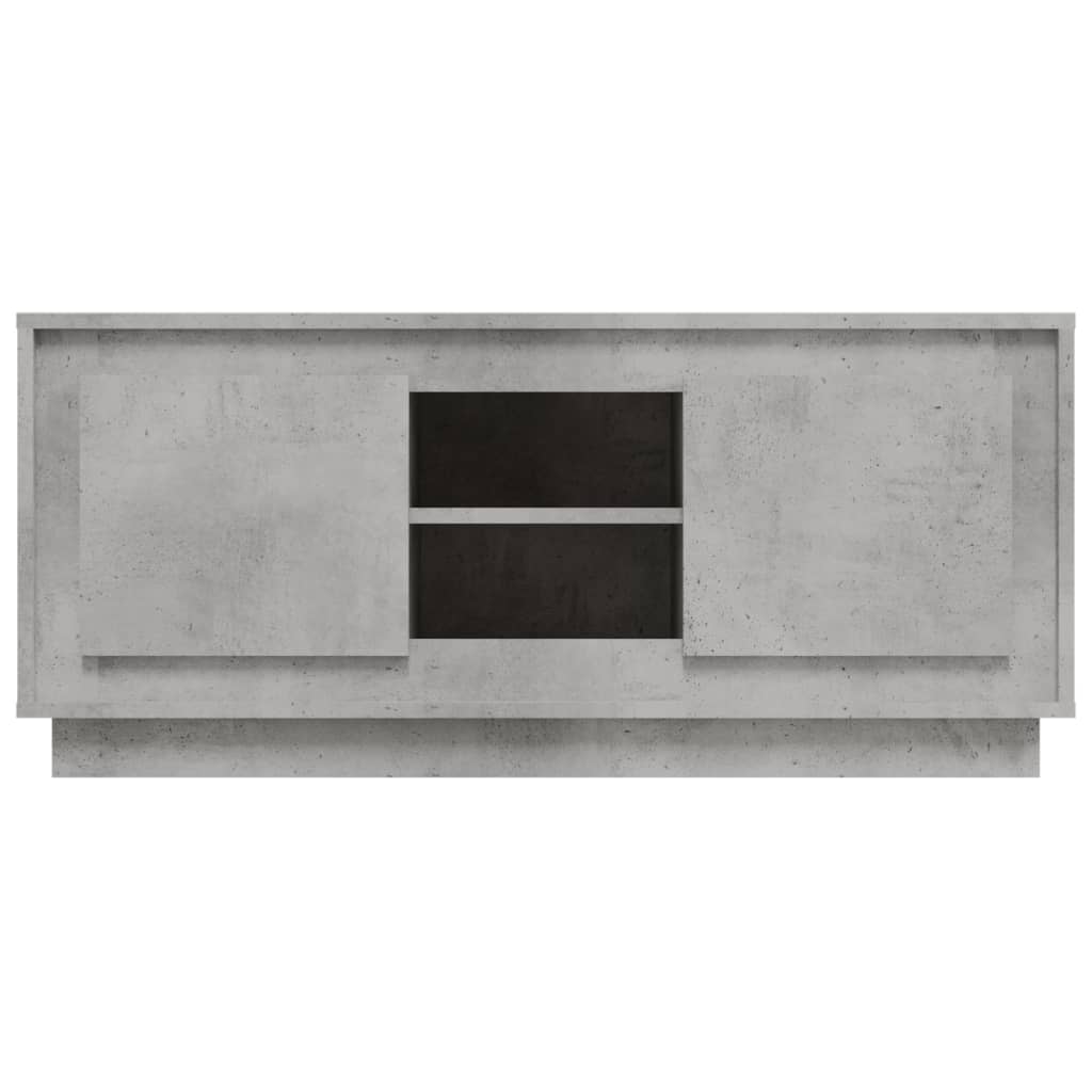 betonszürke szerelt fa TV-szekrény 102x35x45 cm