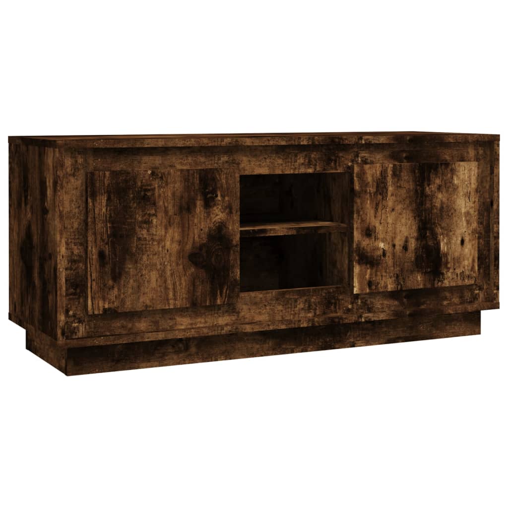 füstös tölgy színű szerelt fa TV-szekrény 102 x 35 x 45 cm