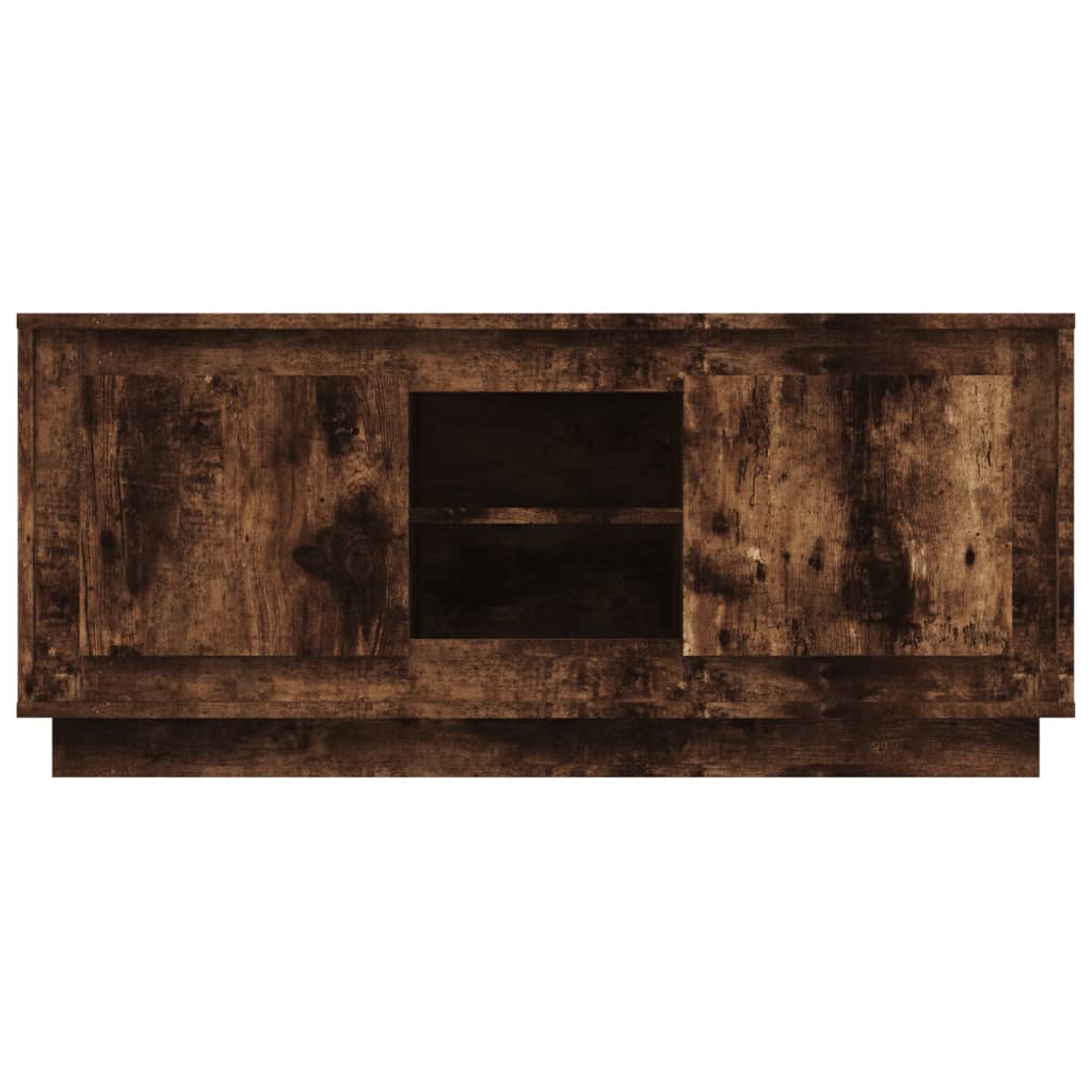 füstös tölgy színű szerelt fa TV-szekrény 102 x 35 x 45 cm