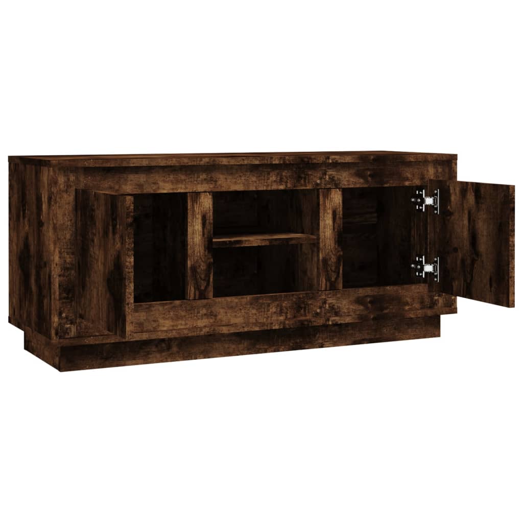 füstös tölgy színű szerelt fa TV-szekrény 102 x 35 x 45 cm