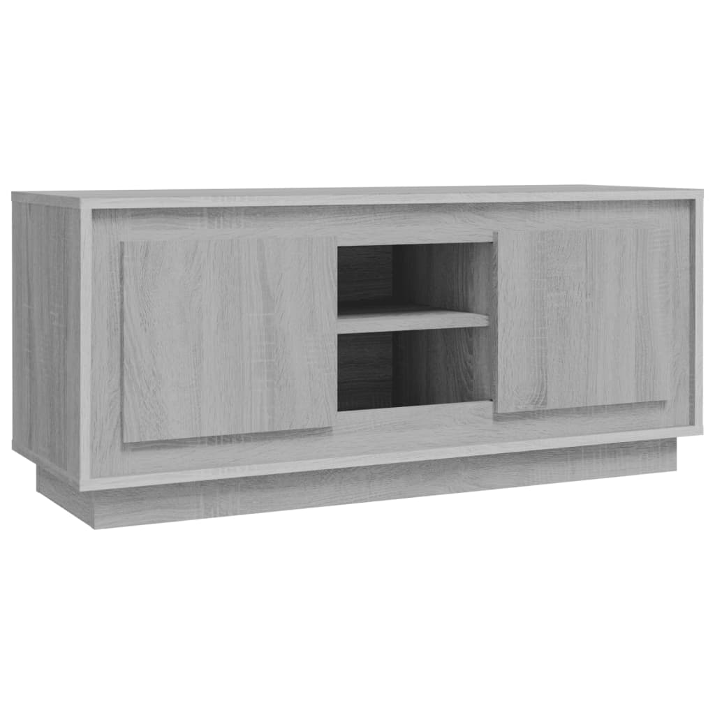 szürke sonoma színű szerelt fa TV-szekrény 102x35x45 cm