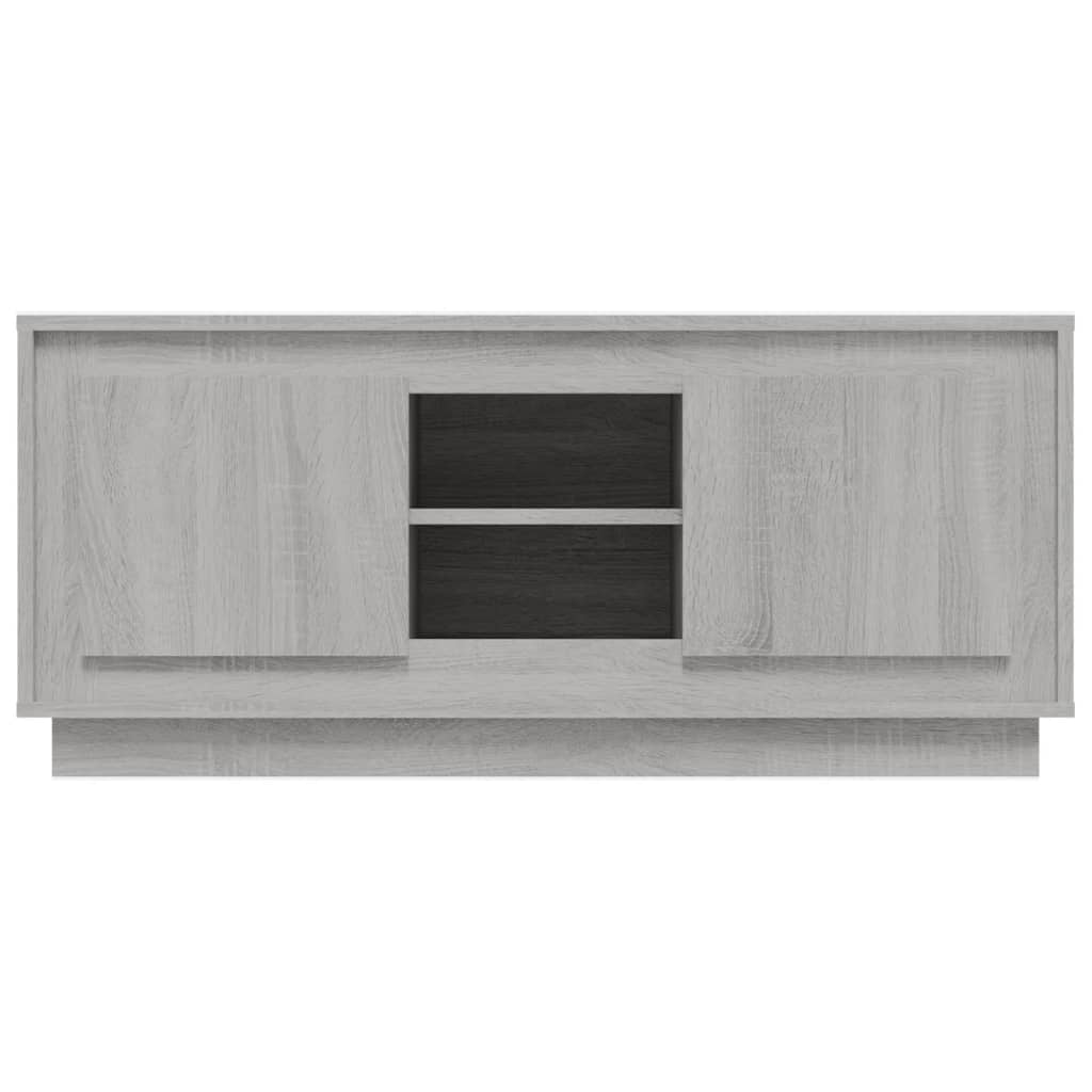 szürke sonoma színű szerelt fa TV-szekrény 102x35x45 cm
