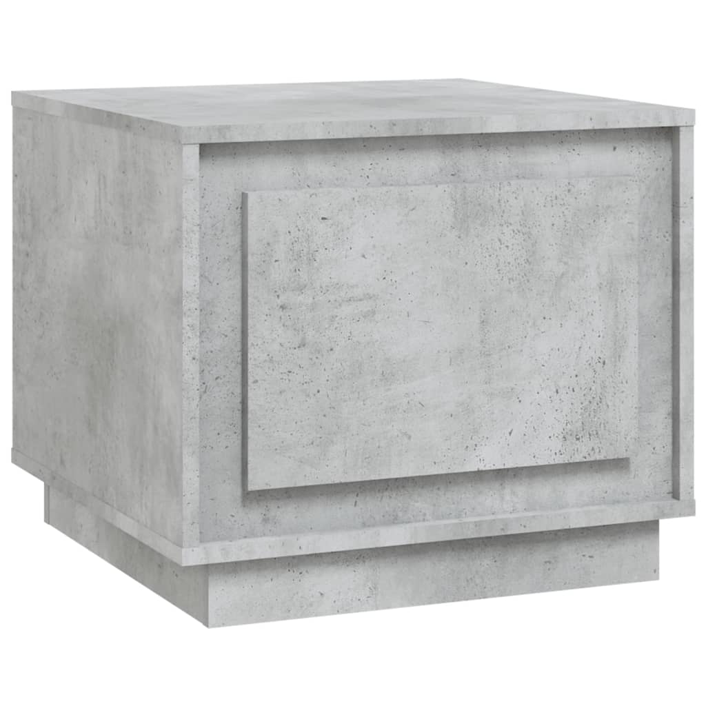 betonszürke szerelt fa dohányzóasztal 51x50x44 cm