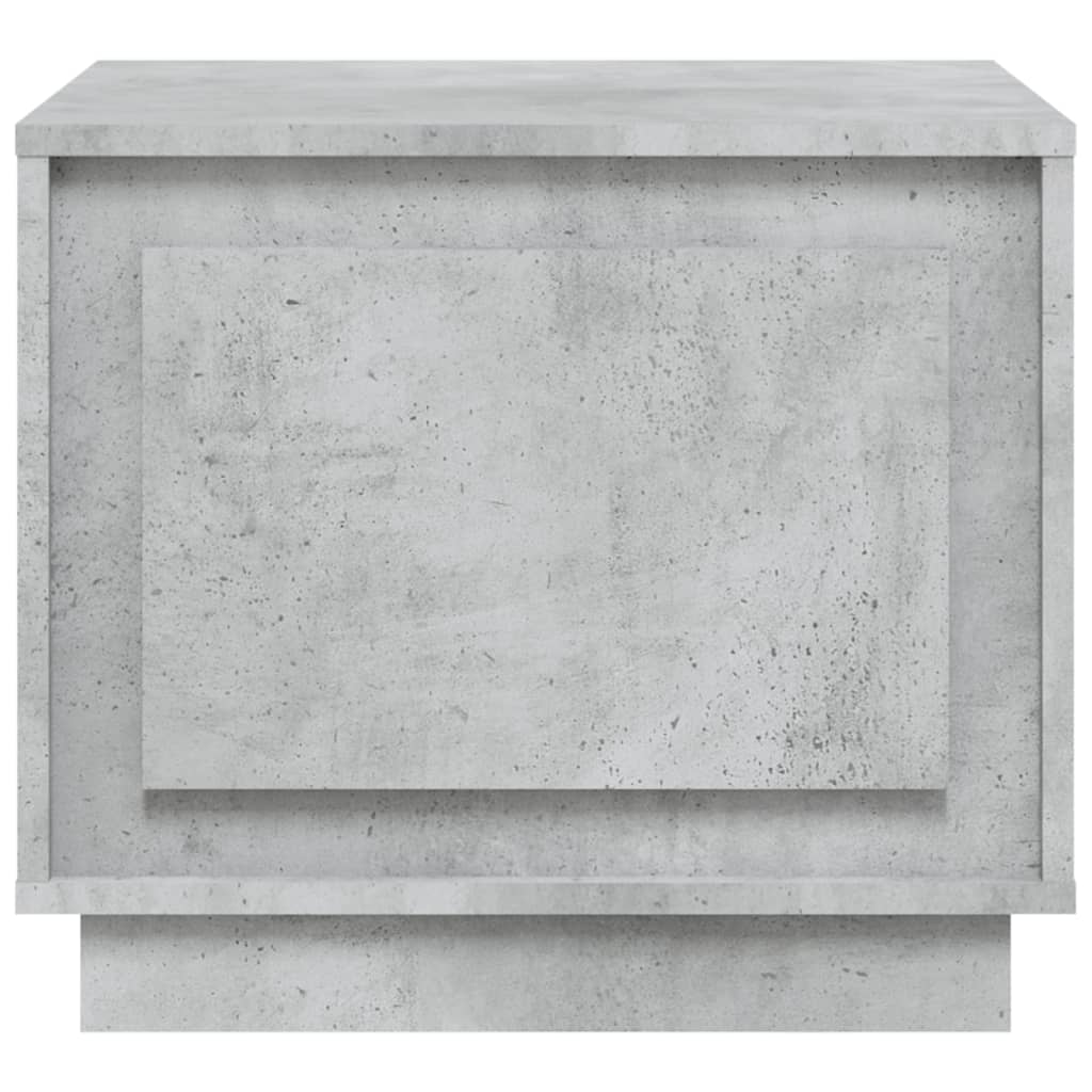 betonszürke szerelt fa dohányzóasztal 51x50x44 cm