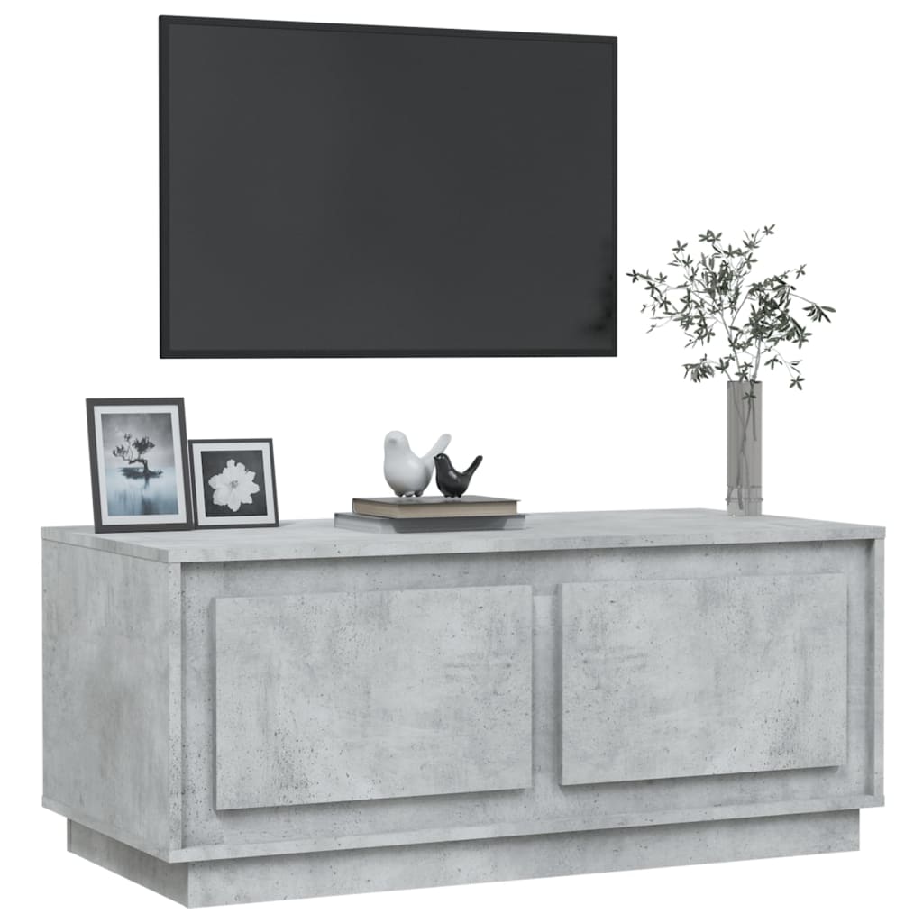 betonszürke szerelt fa dohányzóasztal 102x50x44 cm