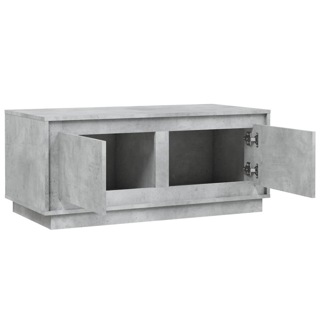 betonszürke szerelt fa dohányzóasztal 102x50x44 cm