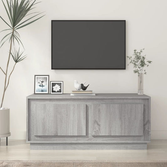 szürke sonoma színű szerelt fa dohányzóasztal 102x50x44 cm
