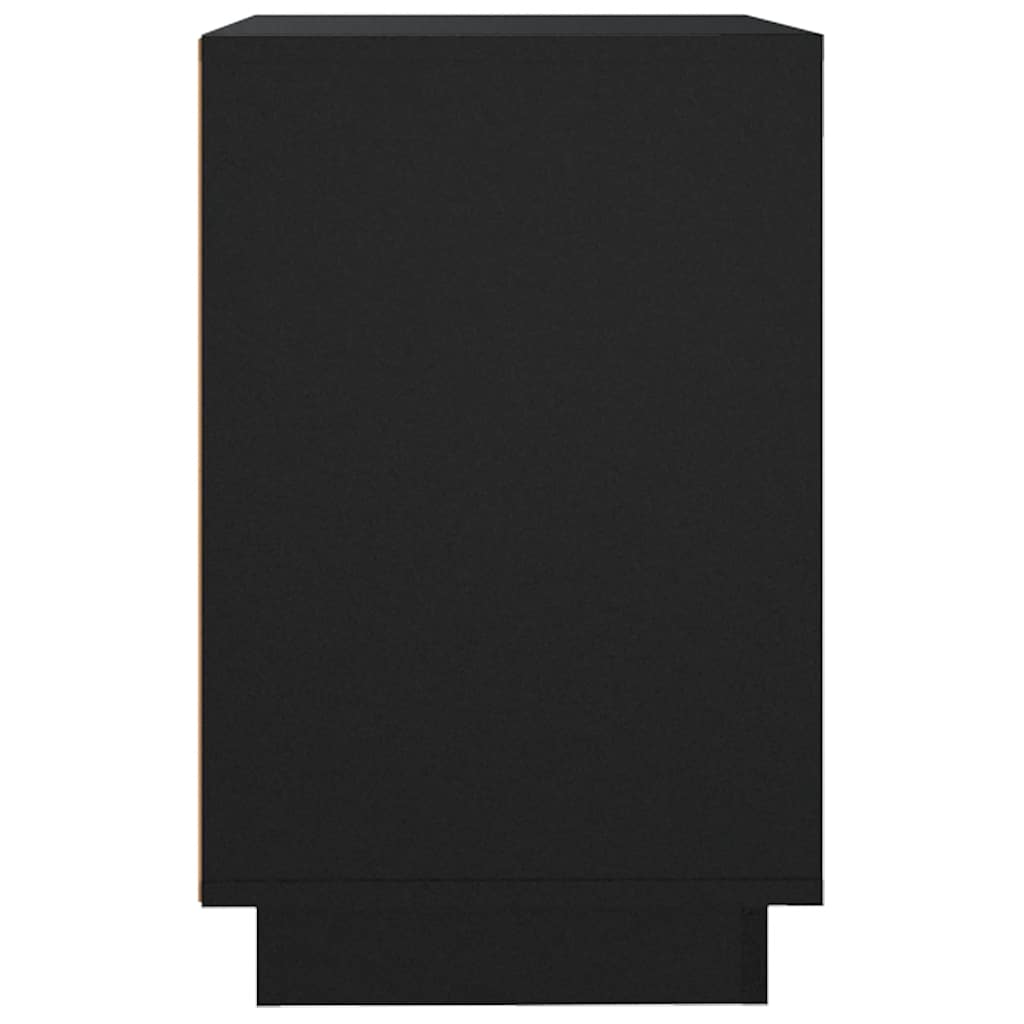 fekete szerelt fa tálalószekrény 102x35x60 cm