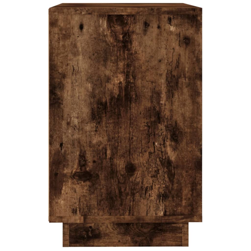 füstös tölgy színű szerelt fa tálalószekrény 102x35x60 cm