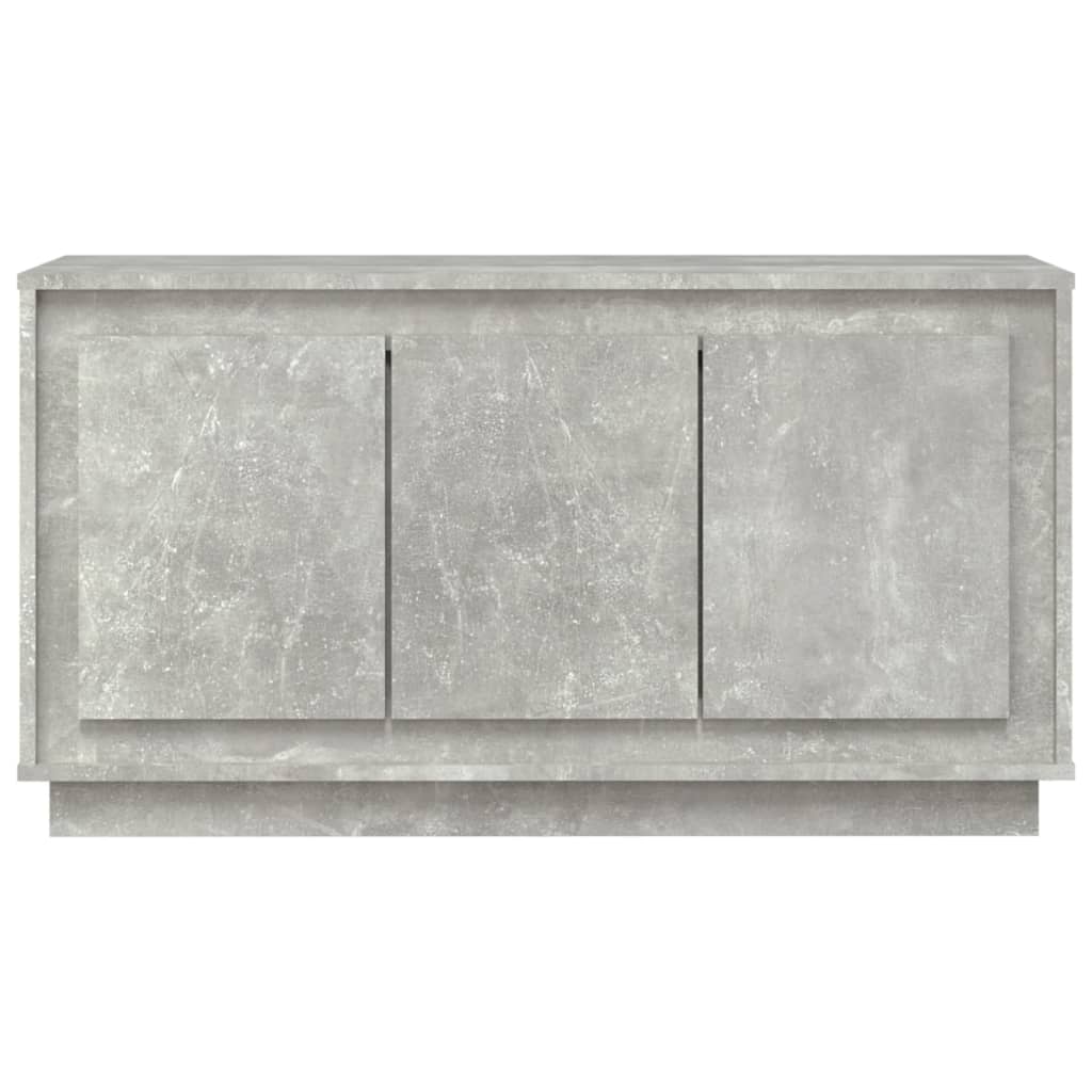 betonszürke szerelt fa tálalószekrény 102 x 35 x 55 cm