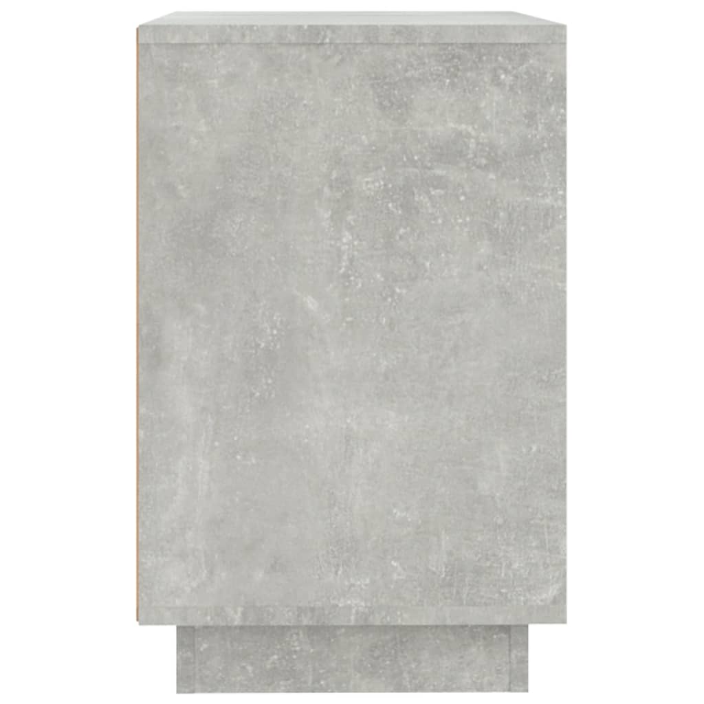 betonszürke szerelt fa tálalószekrény 102 x 35 x 55 cm