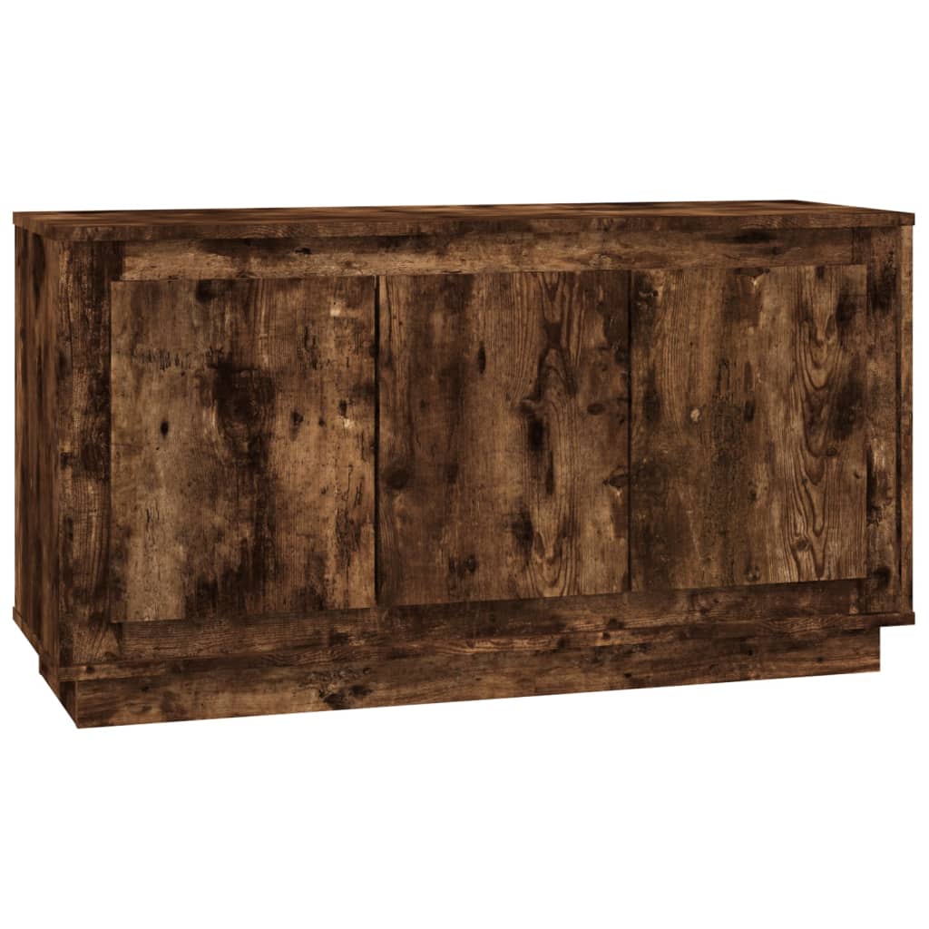 füstös tölgy színű szerelt fa tálalószekrény 102x35x55 cm
