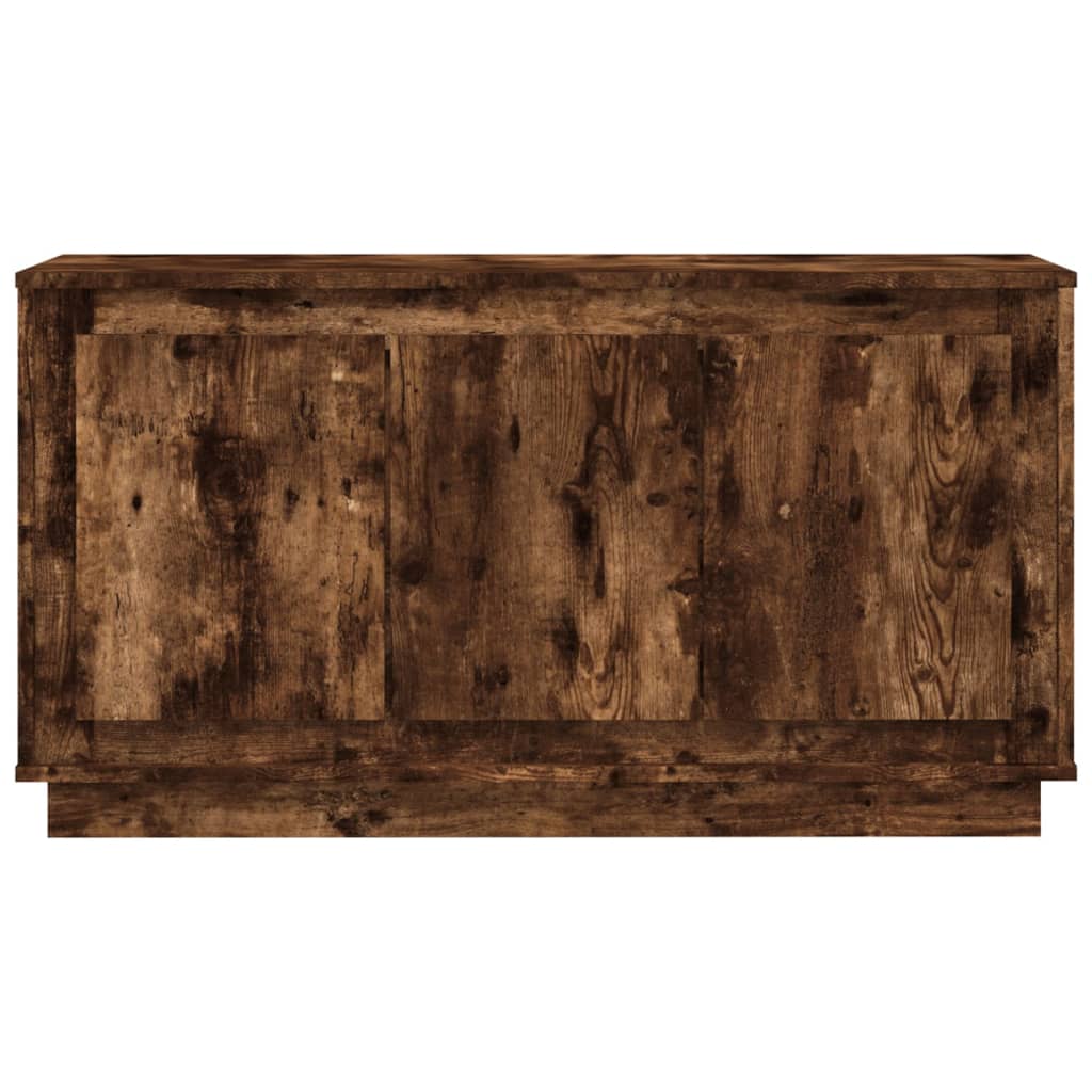 füstös tölgy színű szerelt fa tálalószekrény 102x35x55 cm